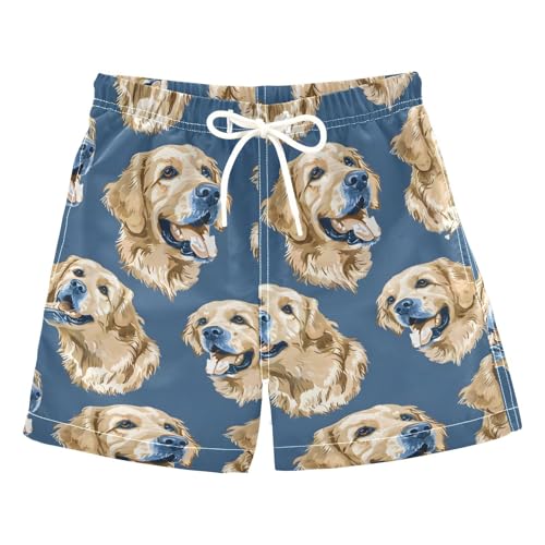 Golden Retriever Dog Boys Swim Trunks Toddler Shorts Swimwear Boardshorts