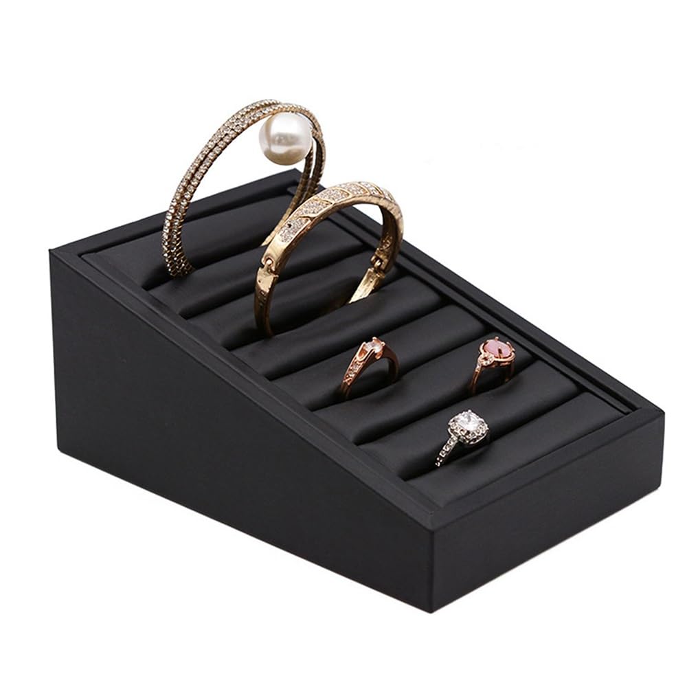 Bandeja de exhibición de anillos, caja de almacenamiento de bandeja de aretes de anillos, organizador de joyas, soporte de exhibición, práctico, encantador, for mujeres, for anillos, bandejas, encimer
