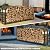 DNKMOR 8FT Firewood Rack Holder,Heavy Duty Firewood Storage Log Rack for Outdoor&Indoor,Fireplace Wood Rack for Wood Storage