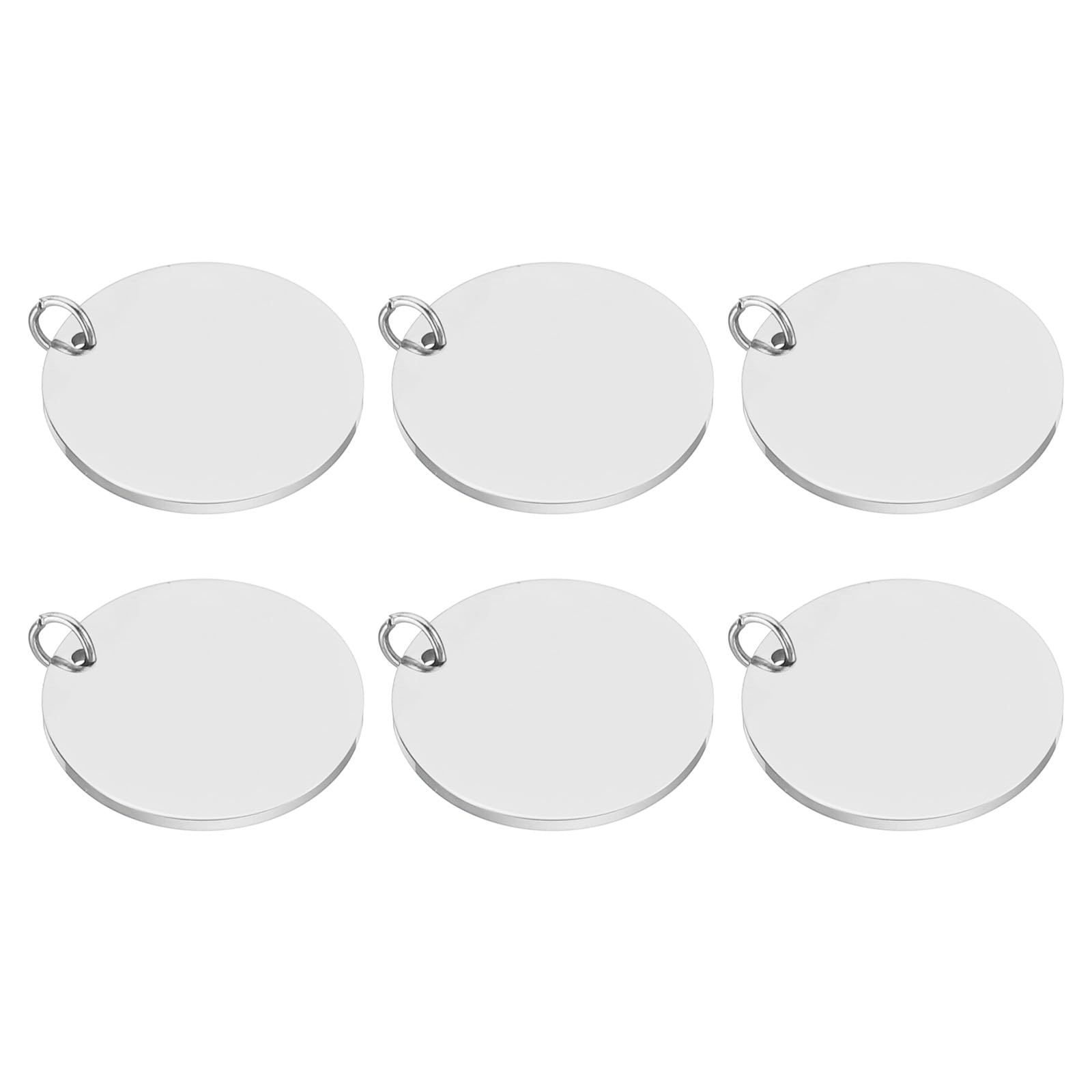 Placa redonda de metal para estampado DIY y joyería artesanal personalizada, pack de 6 7