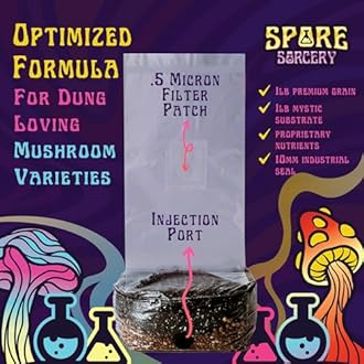 4 LB All-in-One Grow Bag: Up to 32oz of Mushrooms! Nutrient-Enhanced, Injection Port, Just Add Your Own Spores & Grow Like Magic (4 LB Bag)