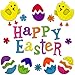 Easter Window Clings Gel Charms Stickers Decorations with Easter Eggs, Chicks and Happy Easter