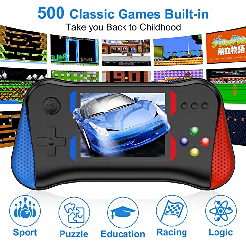 Heiko Retro Handheld Game Console For Kids Adults,3.5'' Lcd Screen Portable Video Game Console With Rechargeable Battery,500 Classic Fc Games Support 2 Players And Tv Connection #TOP1