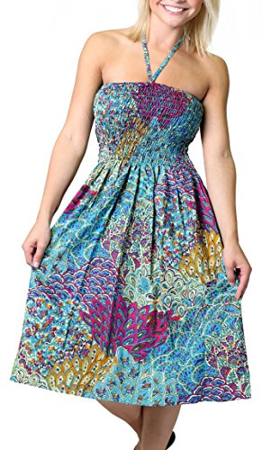 Alki I One Size Fits Most Tube Dress Coverup With Peacock Print Many Colors Buy Online In Barbados At Barbados Desertcart Com Productid