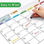 Magnetic Dry Erase 2026 Calendar Kit, 4 Pack Feela Magnetic Whiteboard Calendar for Refrigerator Includes 2 Large 17''x13'' Monthly Chalkboard 1 Grocery List 1 DIY Note for Home Office