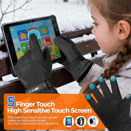 rivmount Kids Winter Gloves Warm Thermal Cold Weather Snow Waterproof Windproof Touchscreen Ski for Boys Girls - Image 3