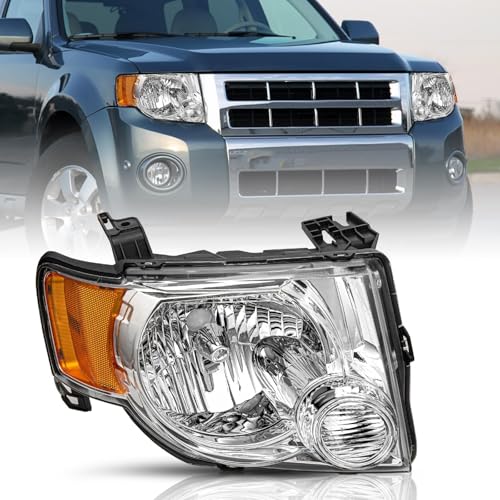 TUSDAR Headlights Assembly Fit for 08-12 Ford Escape SUV Headlamps Right Passenger Side