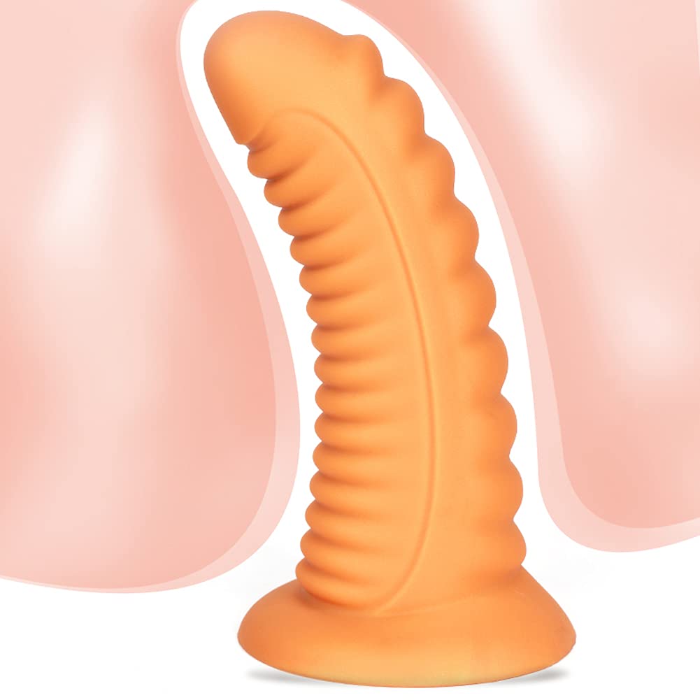 Dildo Realistico Plug Anale Con Filo Di Silicone Liquido E Forte Ventosa per Massaggio Prostatico Vaginale Stimolazione Del Punto G (XXL)