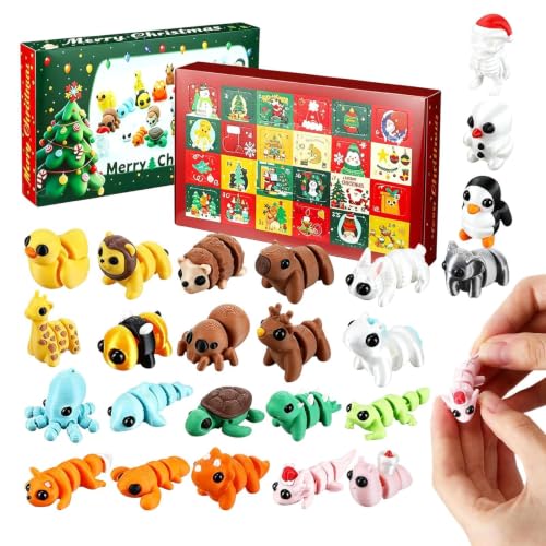 Calendario de cuenta atrás con 24 animales para oficinas y decoración del hogar