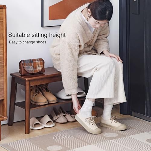 JOSIAHCQ Banco Zapatero con Almacenaje Banqueta Dormitorio para Entrada Recibidor Sala de Estar Pasillo(Nero,60cm/23.6in) - imagen 6