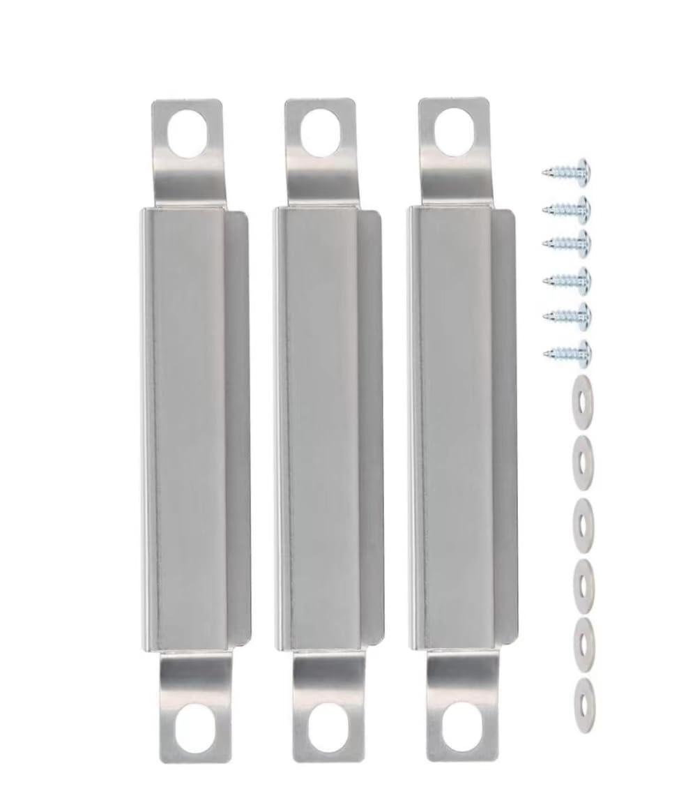 comvastars Pack of 3 Charbroil and Others, Crossover Burner Universal Adjustable Replacement Spare Parts for Centro, Gas Grill Replacement Parts, Crossover Pipe, Transfer Tube, BBQ Stainless Steel