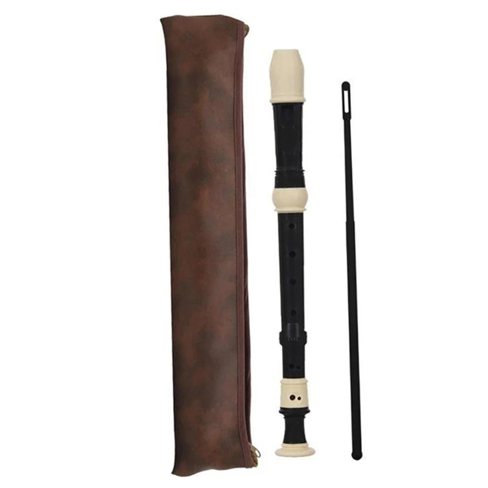 Flauto Dolce Soprano Professionale Britannico 8 Fori Rimovibile | Il suono del registratore è uniforme e morbido,con una ricca risonanza e sensazione confortevole.(Black)