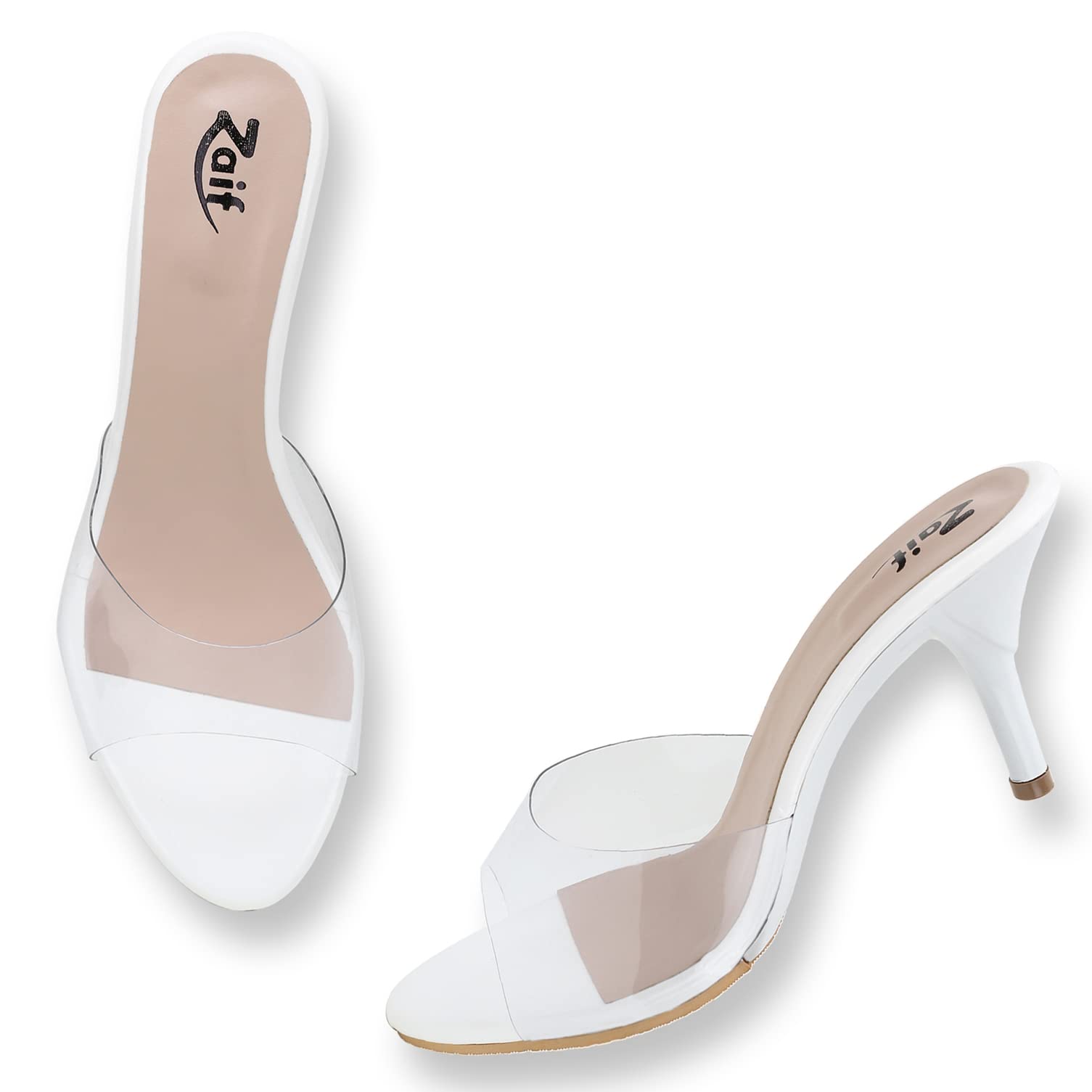 ZAIF Women Stylish Fancy Pencil Heel Sandal (ZA056) White (B09QJB2GRC) Amazon Price History, Amazon Price Tracker