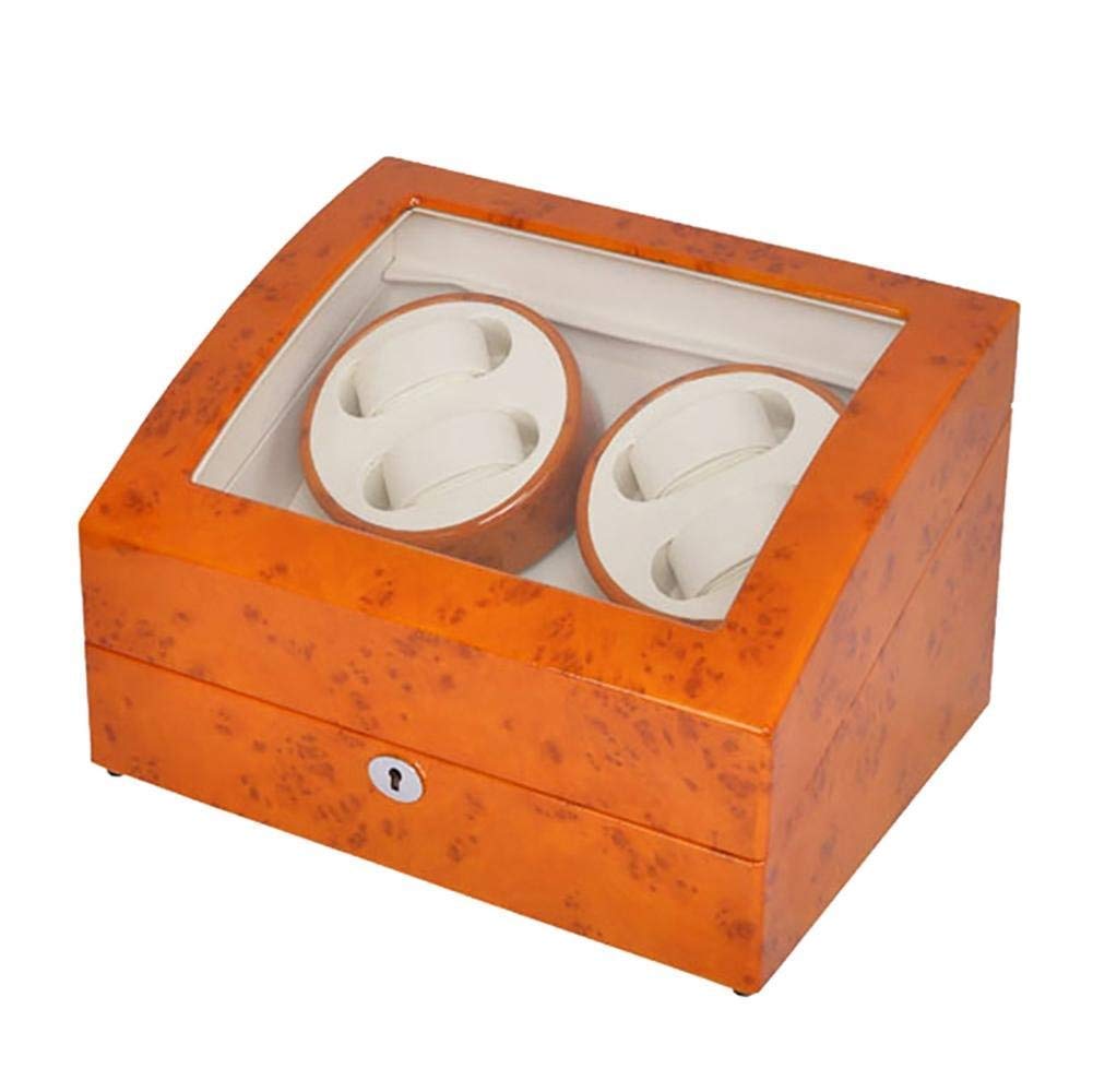 SBCGFY Watch Winder 4 Watches Box Watches Wooden,Watch Winders For Automatic Watches Watches Cases Watches Boxes Winders Storage Case Yellow,