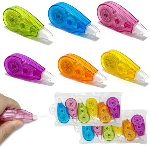 JOYSKY 6 Stück Korrekturroller Korrekturmaus Korrekturbands 6mx5mm Correction Tape Farbenmix mit Einer Sehr Hohen Deckkraft für Büros Home Office,Aesthetic Stifte Korrekturmaus JOYSKY 6 Stück Korrekturroller Korrekturmaus Korrekturbands 6mx5mm Correction Tape Farbenmix mit Einer Sehr Hohen Deckkraft für Büros Home Office,Aesthetic Stifte Korrekturmaus