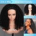 QUANDIAN Kinky Curly Half Wig Human Hair 200% Density Wear Go Glueless Wigs Human Hair 20 Inch Curly 3 In 1 Half Wigs for Women Drawstring Seamless Flip Headband Wig Beginner Friendly