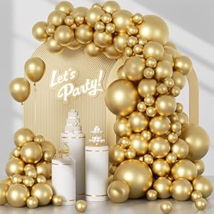 120pcs Metallic Gold Balloon Arch K...