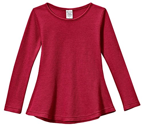 Image of City Threads Girls Long Sleeve Shirts Thermal Tunic Tops, Cotton Blend Shirt for Girls