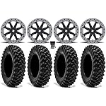 Bundle-9-Items-MSA-Lok2-Beadlock-15-Wheels-Black-32-Warrior-XT-Sticky-Tires-4x110-Bolt-Pattern-12mmx125-Lug-Kit