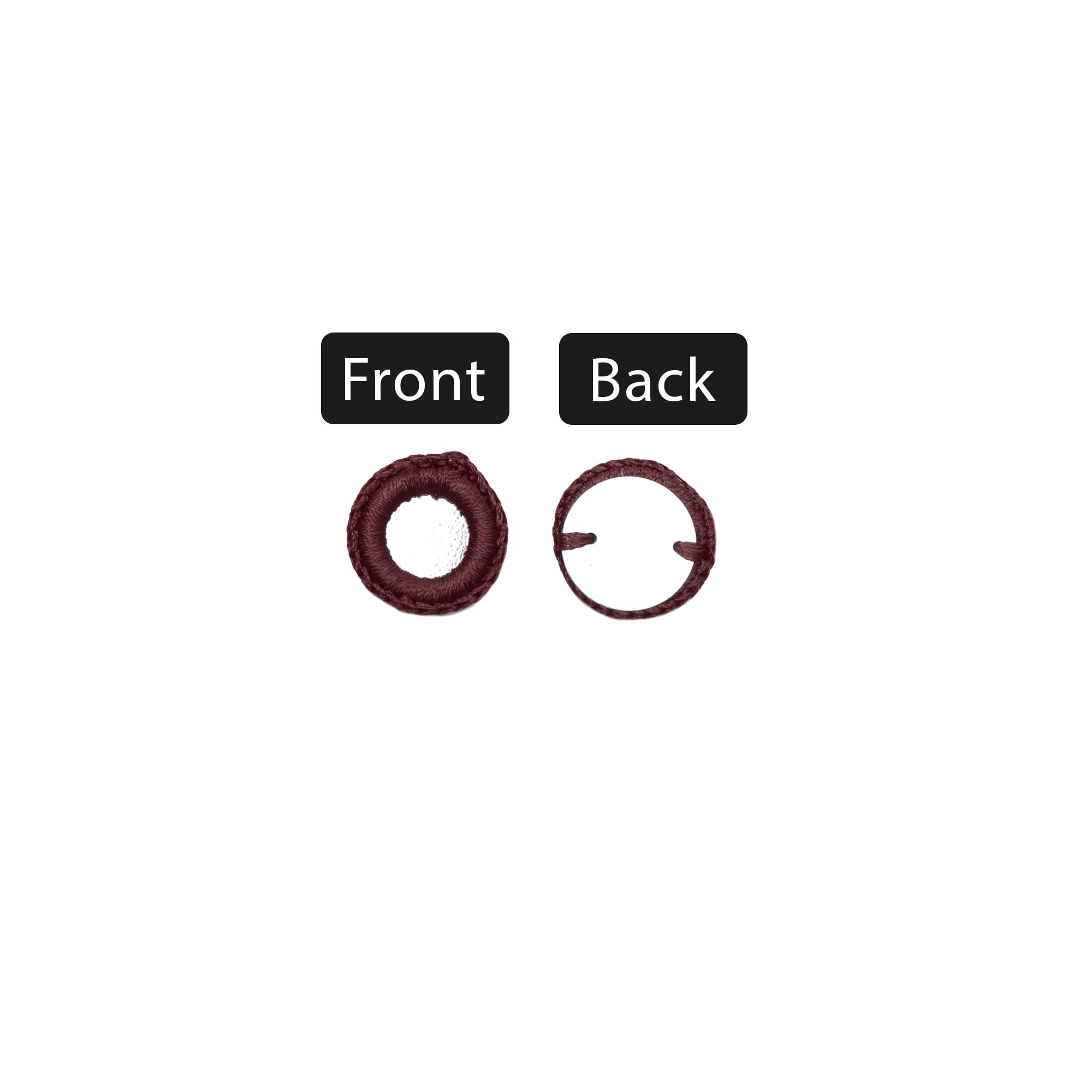 Embroiderymaterial Maroon Mirror Work Embroidery Rings 20MM β Sewing Mirror Embellishments for Blouse, Saree, Lehenga, Dress Decoration & DIY Crafts (Maroon, 100 Pieces, 20MM) 2