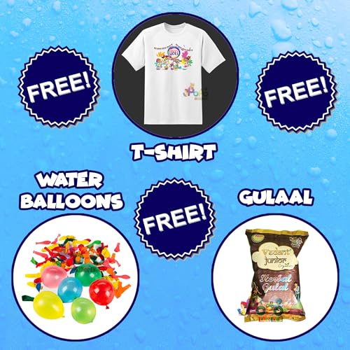 Image of PoPo Toys Holi Pressure Pichkari with Frozen Bag Tank- 3 LTR, with Free Balloons, Gulal and Surprise Holi Gift | Pink