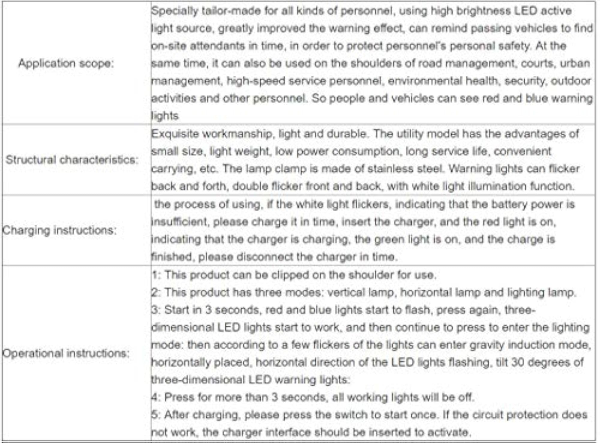 Police LED Flashing Warning Shoulder Light Safety Clip Lamp