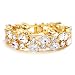Mariell 14K Gold Petite Length 6 1/2" Wedding Bracelet with Bold CZ Mosaic for Brides and Bridesmaids