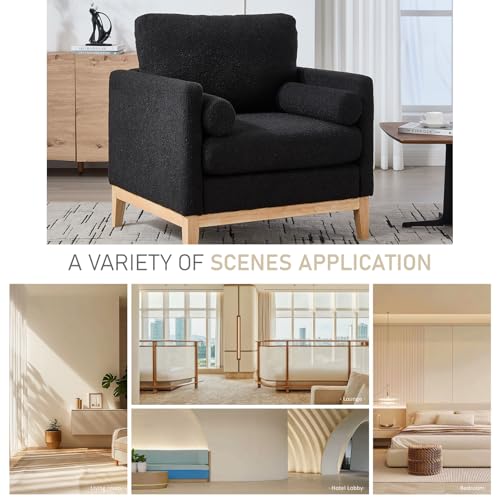 Sillón Moderno Plegable Negro miniatura 6
