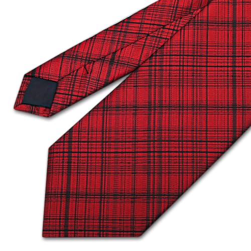 Image of Men's Tie Set with Pocket Square, Cufflinks and Gift Box | 100% microfiber; tie 59 x 3.15 in; square 10 x 10 in; gift box included