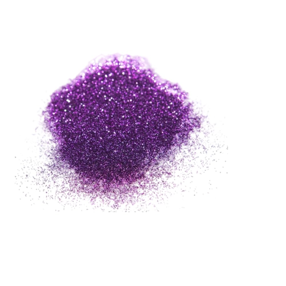 Tutoy Glitter Powder, 500g, 0.2mm Fine Metallic Sparkles for Crafts, Christmas Decorations, Cross Stitch, Gold Silver (Purple)