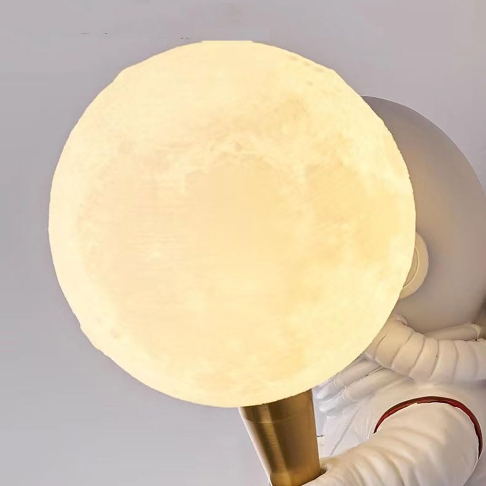 Lampa ścienna z nadrukiem 3D astronauta księżycowego, nowoczesne oświetlenie ścienne z księżycem do pokoju dziecięcego, dekoracyjna lampka nocna do pokoju dziecięcego.