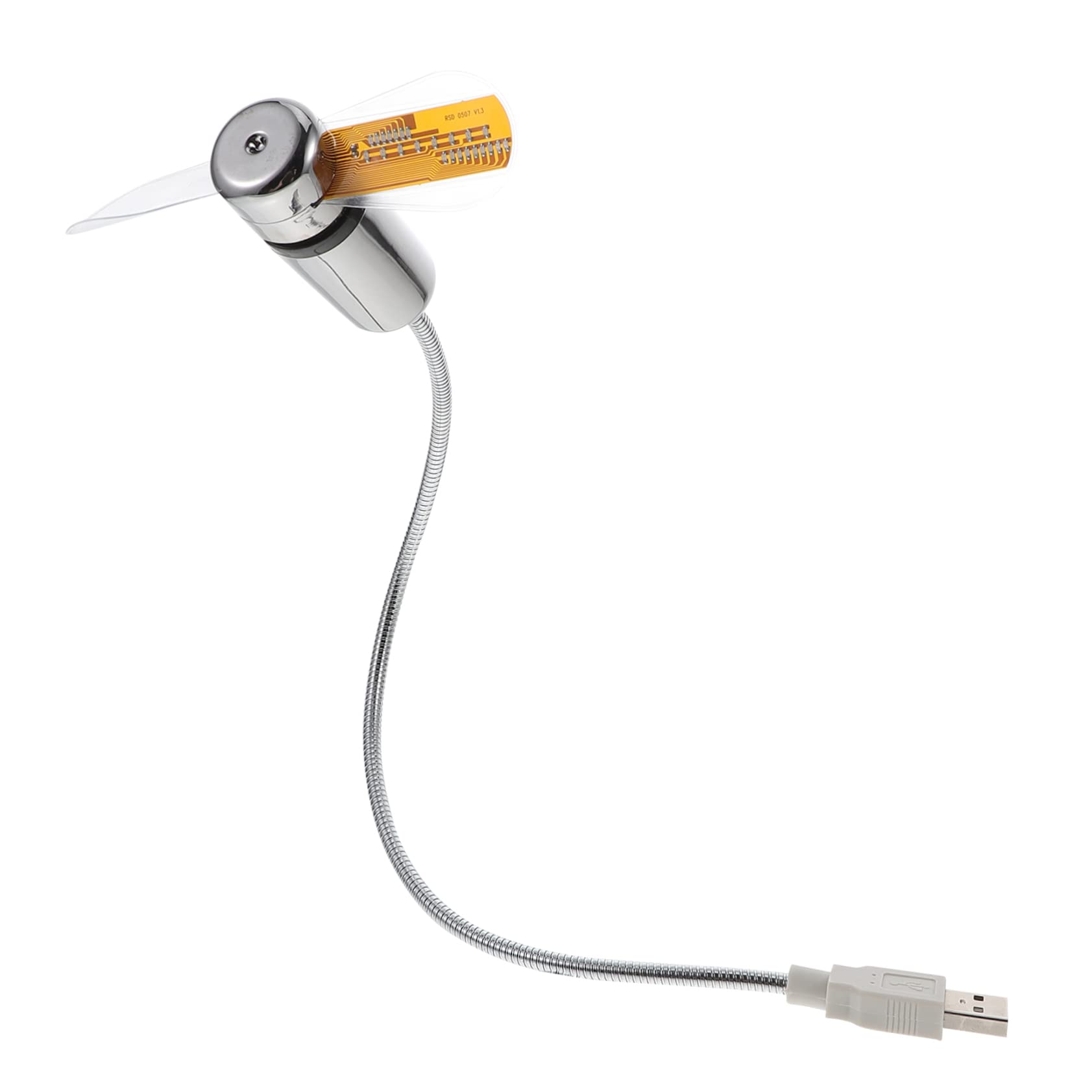 KOMBIUDA USB LED Clock Fan Desk Fan Mini and Fan Travel Function Time Gooseneck Office Cooling Clock with USB Real for Portable Home LED Temperature Display Mini Fan Desktop LED Clock Fan