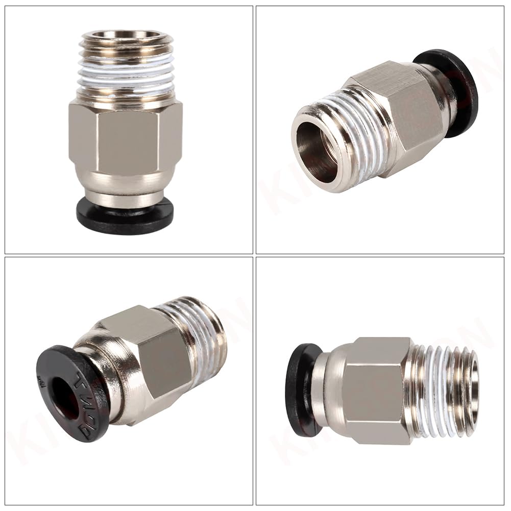 PC4-M10 wtyczka, złącze PC4-M10, złącze pneumatyczne PC4-M10, złącze pneumatyczne PC4-M10, prosta wtyczka pneumatyczna PC4 M10, szybkie złącze do drukarki 3D, 10 sztuk