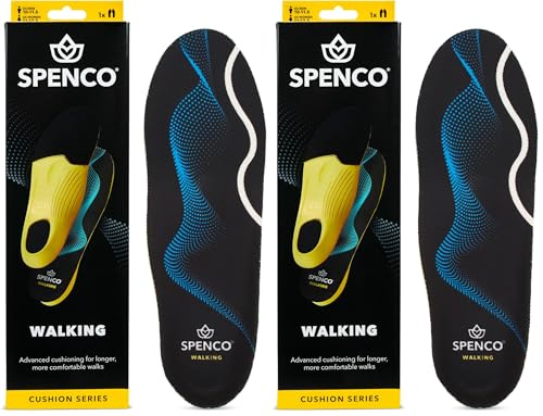Image of Spenco Polysorb Walker /Runner Athletic Insole Women's 7-8.5 /Men's 6-7.5 (Pack of 2)