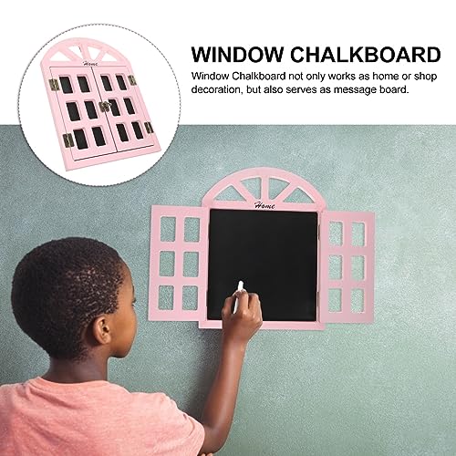 Petit tableau noir suspendu en bois rose panneau message mural