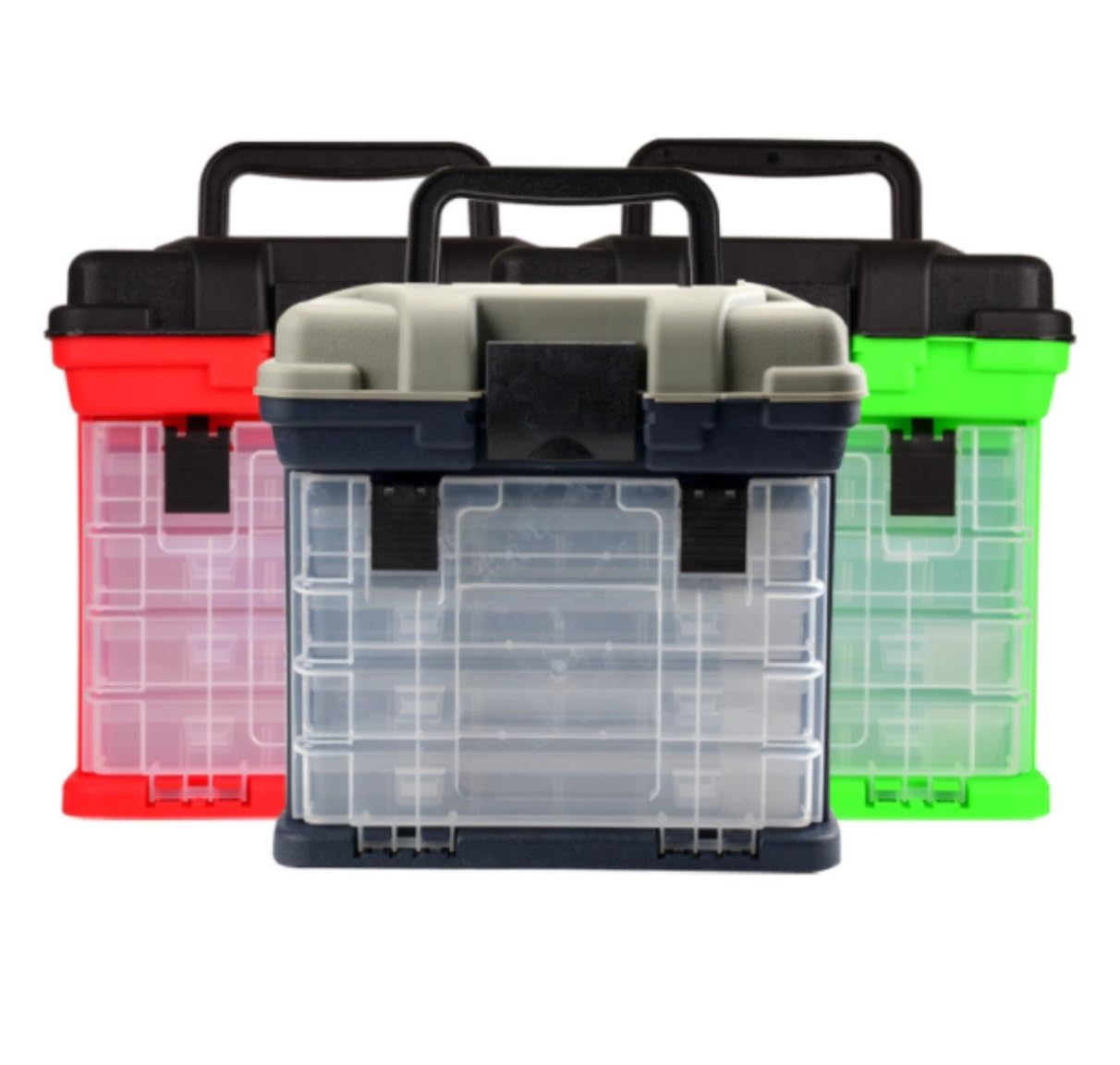 KINJOEK Kit De Caja De Aparejos De Pesca, Portátil De 4 Capas, Caja De