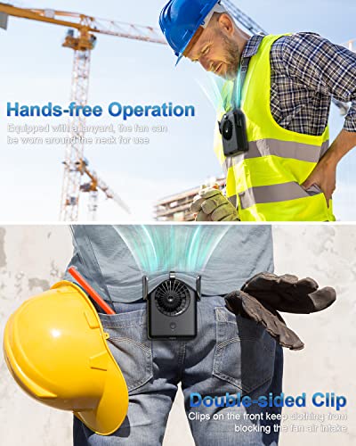 Portable Fan 10000Mah Rechargeable, Stsase Mini Waist Fan With Max 24H Working Time, 3 Speeds 5100Rpm Strong Airflow Wearable Personal Clip Fan Belt Fan For Outdoor, Jobsite, Farms, Traveling, Fishing #TOP4