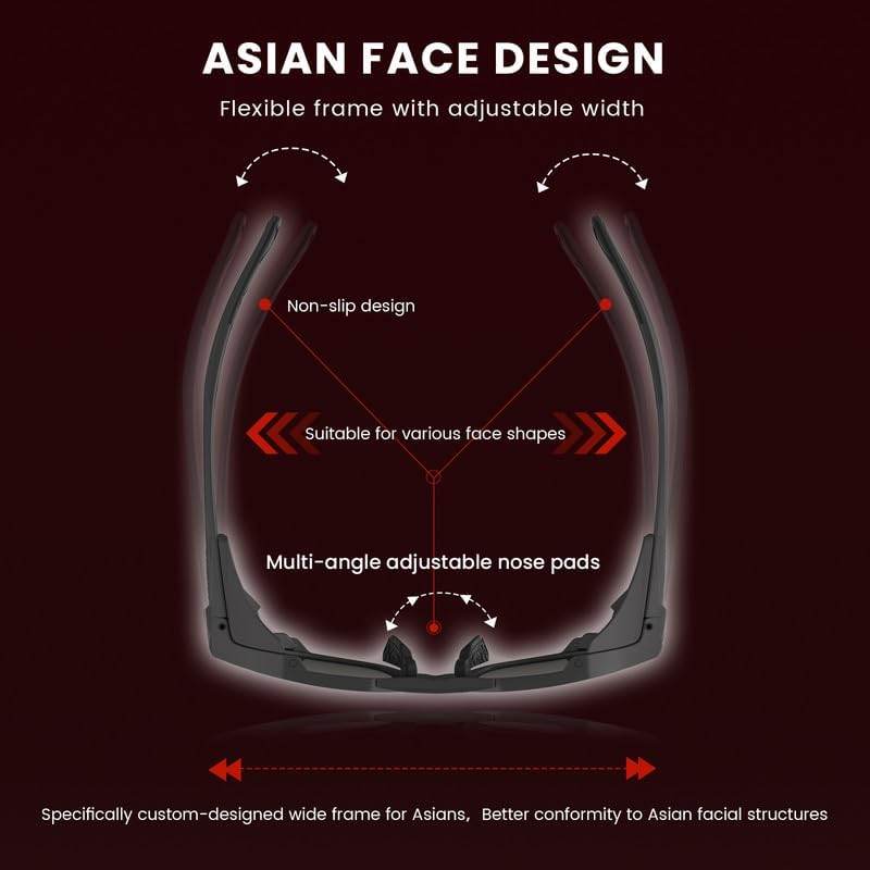 Powster Sport Sunglasses For Running Cycling Fishing UV Protection Sunglasses TR90 Lightweight Goggles For Men Women - Image 8