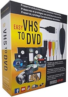 VHS to Digital Converter for Windows 10, USB2.0 Video Audio Capture Card Grabber Device, VHS to DVD Converter Support Windows 10/8/7/XP/VISTA/Convert Analog Video to Digital Format