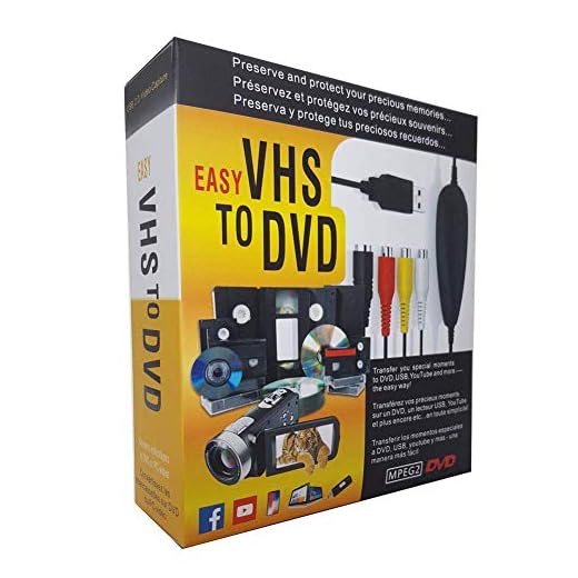 VHS to Digital Converter for Windows 10, USB2.0 Video Audio Capture Card Grabber Device, VHS to DVD Converter Support Windows 10/8/7/XP/VISTA/Convert Analog Video to Digital Format