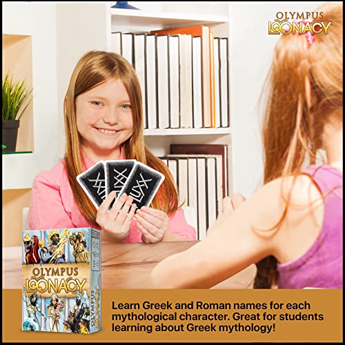 Looney Labs Olympus Loonacy Card Game - Greek Mythology Games For Family Night Super Fun Adults Teen Kids Families 2-5 Player Ages 5 Years Old To 100 Playing Cards, Black #TOP5