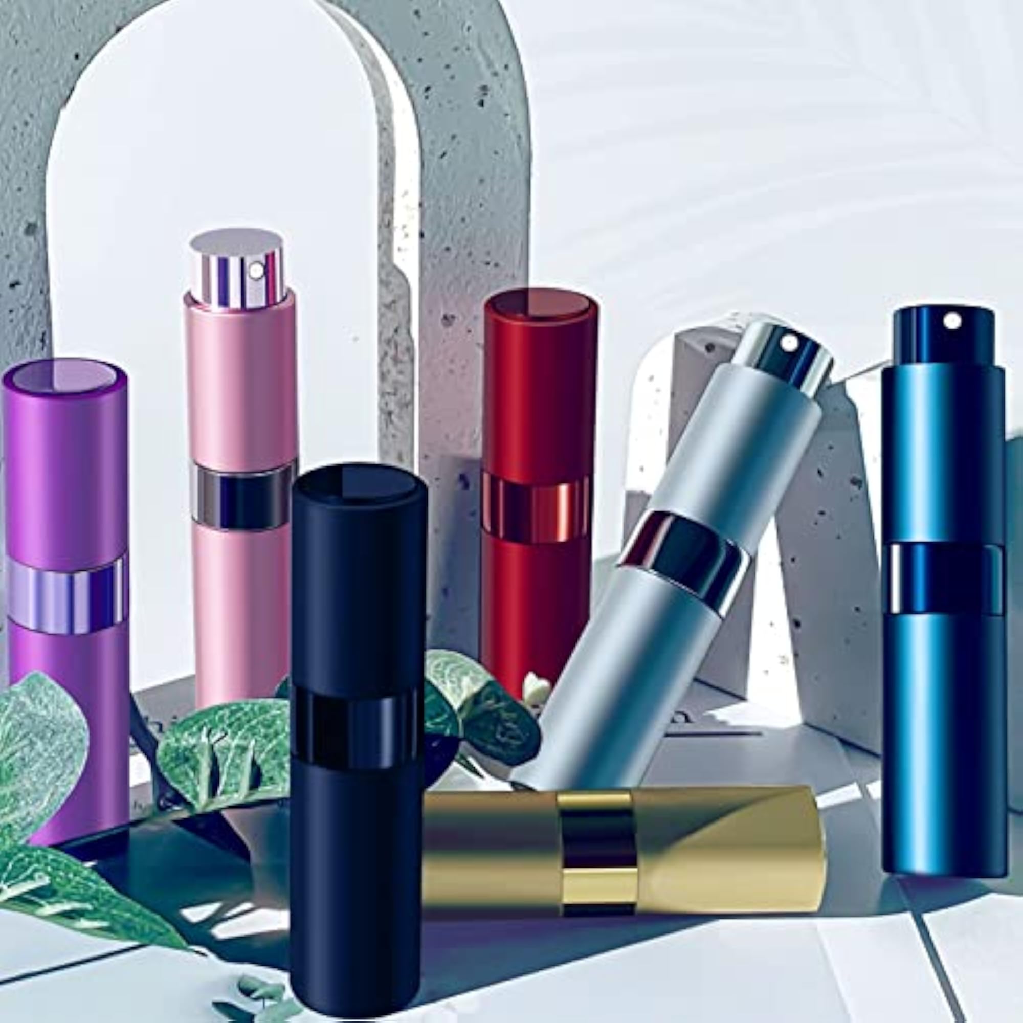 Portable Mini Perfume Atomizer Spray Bottle, 2 PCS