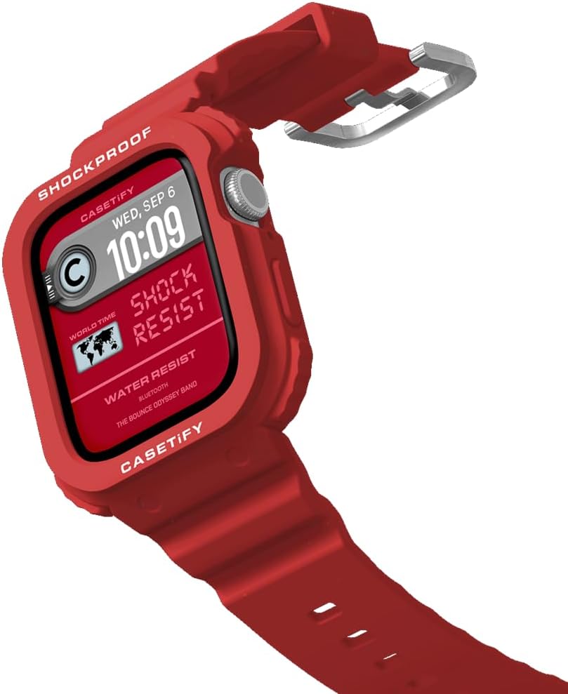 CASETiFY Bounce Odyssey Watch Band Compatible with Apple Watch - 40mm/41mm/44mm/45mm - Black/Silver/Bubble Gum/Electric Blue