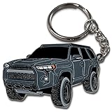 FOUR WHEEL BEAST 4Runner Accessories - Keychain 4 runner key chain key fob cover - 3rd 4th 5th gen mods car accessories trd 4 runner (Magnetic Gray)