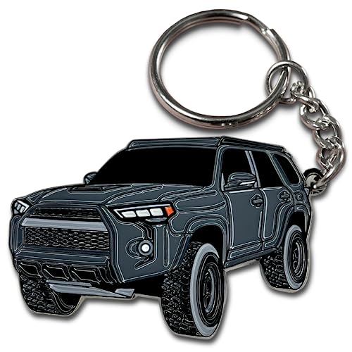 FOUR WHEEL BEAST 4Runner Accessories - Keychain 4 runner key chain key fob cover - 3rd 4th 5th gen mods car accessories trd 4 runner (Magnetic Gray)