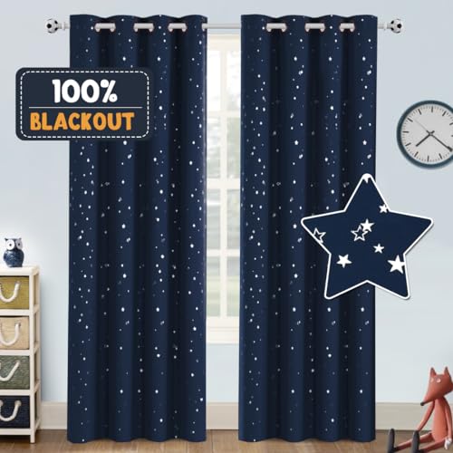 PrinceDeco Blackout Kids Curtains for Bedroom Thermal Insulated S...