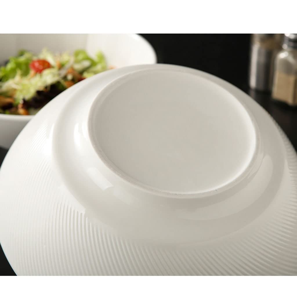 Miska sałatkowa czysta biała sałatka owocowa ceramiczna miska domowa kuchnia warzywo salaterka salon przekąska suszone owoce miska sałatkowa miska do serwowania (M)