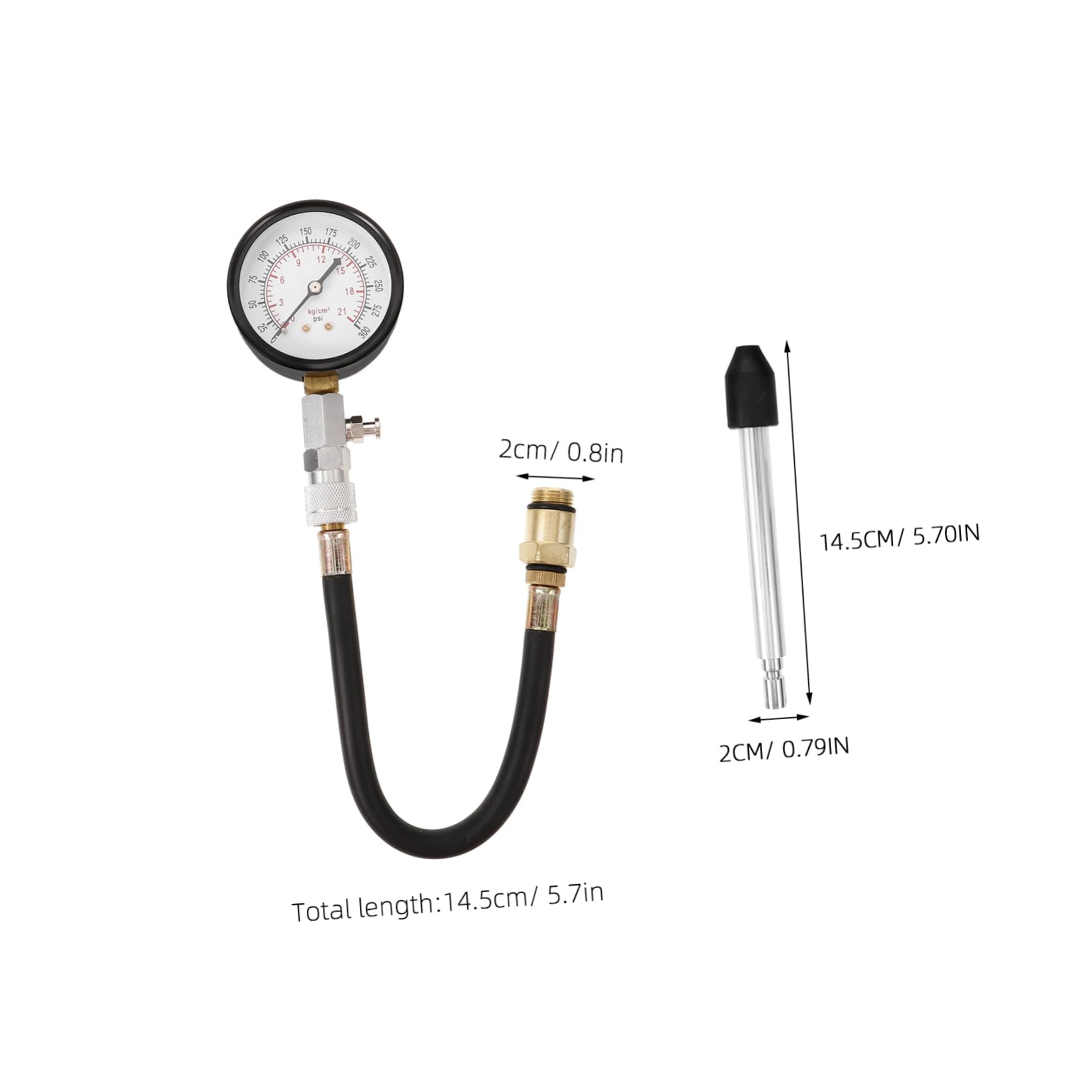 Cabilock 1Set Automotive Engine Cylinder Compression Tester Kit Pressure Gauge for Precise Engine Analysis User Friendly Design Compatible with Various Car Engine