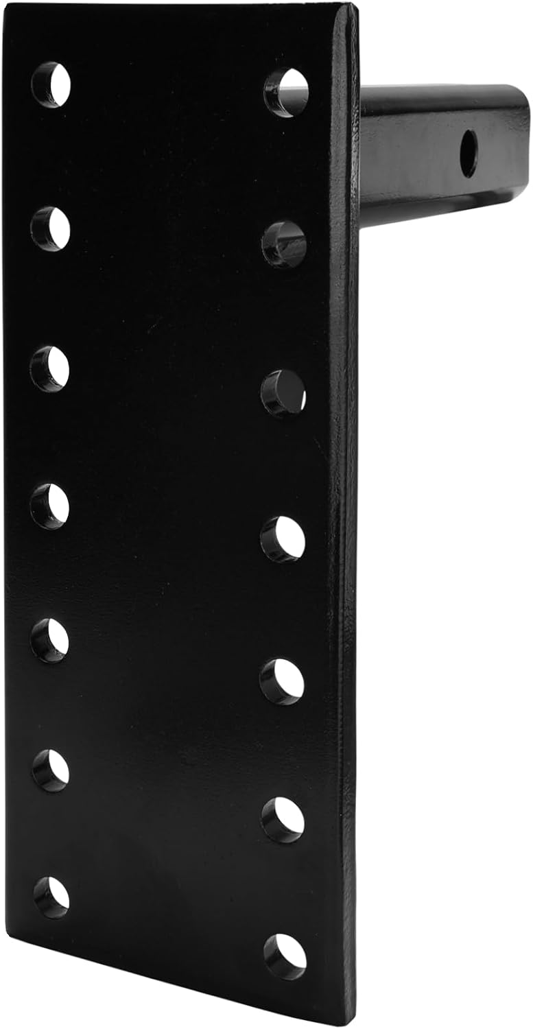 3-Position Pintle Mount for 2" Hitch Receiver, 10,000 lbs, 9-Inch Length, Black