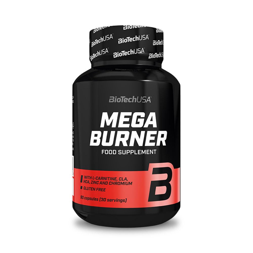 BioTechUSA Mega Burner | Kapselform mit L-Carnitin, Chrom | Enthält Garcinia Cambogia-Extrakt und Cayennepfeffer-Extrakt | mit Chrom & Cholin | Koffeinfrei | 90 Kapseln